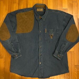 North River Outfitters Mens Denim Shirt Deer Hunting XL